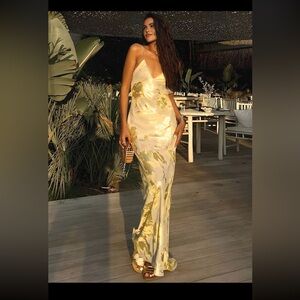 NWT - Metallic Print Slip Dress